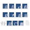 15 PCS Free Motion Quilting Template Set Includes 11 Quilting
