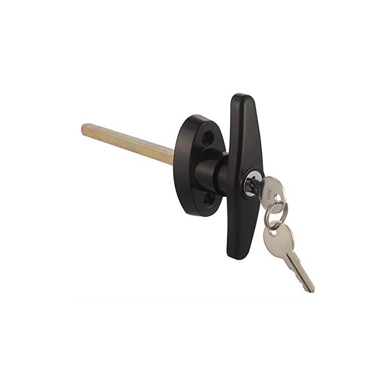 6½" T-Handle Shed Door Lock Handle with Lock Keyed Alike