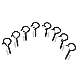 Haidong Q-Hanger Hooks Q Hooks for Hanging Lights Outdoor Christmas Light Hooks Screw Hooks for Hanging for Hanging Christmas Lights Plants Wind Chimes, etc. -8PCS
