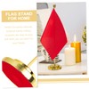 Levemolo Sturdy Metal Plastic Desk Flag Pole Holder Office Decor