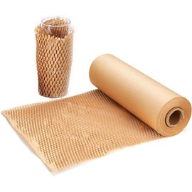 SZSYumUnion Honeycomb Packing Paper Roll - Eco-Friendly Alternative to Bubble Wrap for Moving House, Packing Peanuts, Shipping Breakables - Packaging Paper Roll