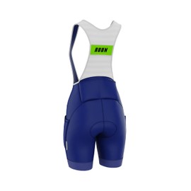 RUUN Women’s Cycling Bib Padded Shorts Ladies Tights with Pockets Mesh Fabric at The Back, Miti Power Band Shorts (UK, Alpha, One Size, Regular, Regular, Small, Blue)
