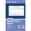 Adams Weekly Time Sheet, 1-Part, 5.5 x 8.5 Inches, Blue/White,
