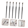 IWOWHERO 6pcs Makeup Brush Angled Eyeliner Flat Eyeliner and Concealer