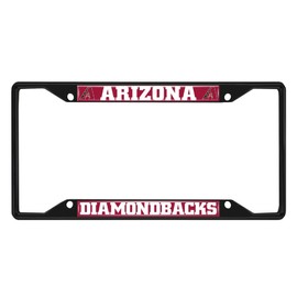 Fan Mats 31296: Arizona Diamondbacks Metal License Plate Frame Black Finish