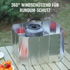 Camping Stove Wind Protection, 10-Piece Foldable Wind Protection Gas Stove,