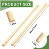 Lasnten 2 Pcs Solid Wood Replacement Handle for Round Eye