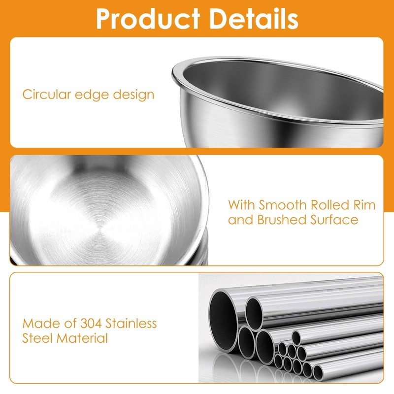 Xygobla 8Pcs Stainless Steel Sauce Cups Set