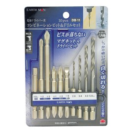 Takagi Earth Man Combination Bit & Drill Set, 10 pcs DB-11