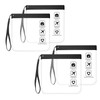 Airport Security Liquids Bags,20x20cm 4 Pcs Clear Travel Toiletry Bag