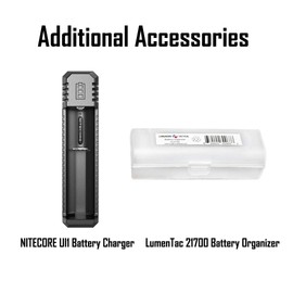 Nitecore New P30 1000 Lumen 676 Yard Long Throw Hunting Flashlight UI1 Battery Charger and LumenTac Battery Case