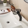 RODDEX Waterfall Bathroom Faucet Glass Single Handle Solid Brass Basin