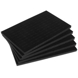 DOITOOL 5-Piece Box Supplies Mats Stand Accessories Display Case Foam Cups Holder Earring Display Drawer Pad Black Insert Storage Sponge Worktop For