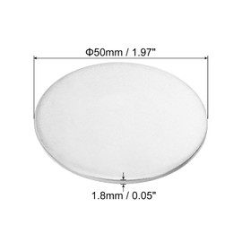 PATIKIL Disco de Acero de 50 mm, 12 Piezas de Etiquetas en Blanco de Estampado de Metal Círculo Redondo Placa de Metal para Grabado Laser DIY 304 Acero Inoxidable
