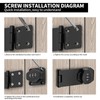 Pack of 2 Security Hasp, Lockable Cabinet Lock with Code,