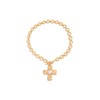 Chunky Pearl Cross Pendant Necklace,Aesthetic Plated Gold Crucifix Pearl Statement