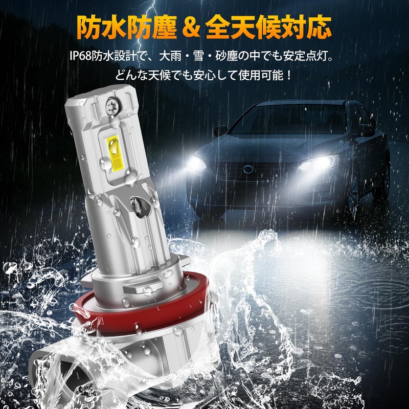 Perrace H11 LED Headlight, 8 Times Brightness, Compatible with Car