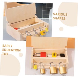 HEMOTON 1 Set Montessori Castle Box Children's Toy Toddler Toy Children's Toy Key Locks Learning Toy for Children Learning Toy for Toddlers Lock