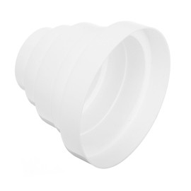 TEHAUX PVC Duct Adapter Connector for Kitchen Ventilation System Durable Leakproof Reducer for Inline Vent Installation PVC Construction