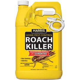 Harris Roach Killer, Liquid Spray with Odorless and Non-Staining 12-Month Extended Residual Kill Formula (Gallon)