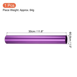 PATIKIL Relay Track Baton, Aluminum Alloy Tube Field Running Race Stick for Outdoor Athletics Sport Game Tool, Purple