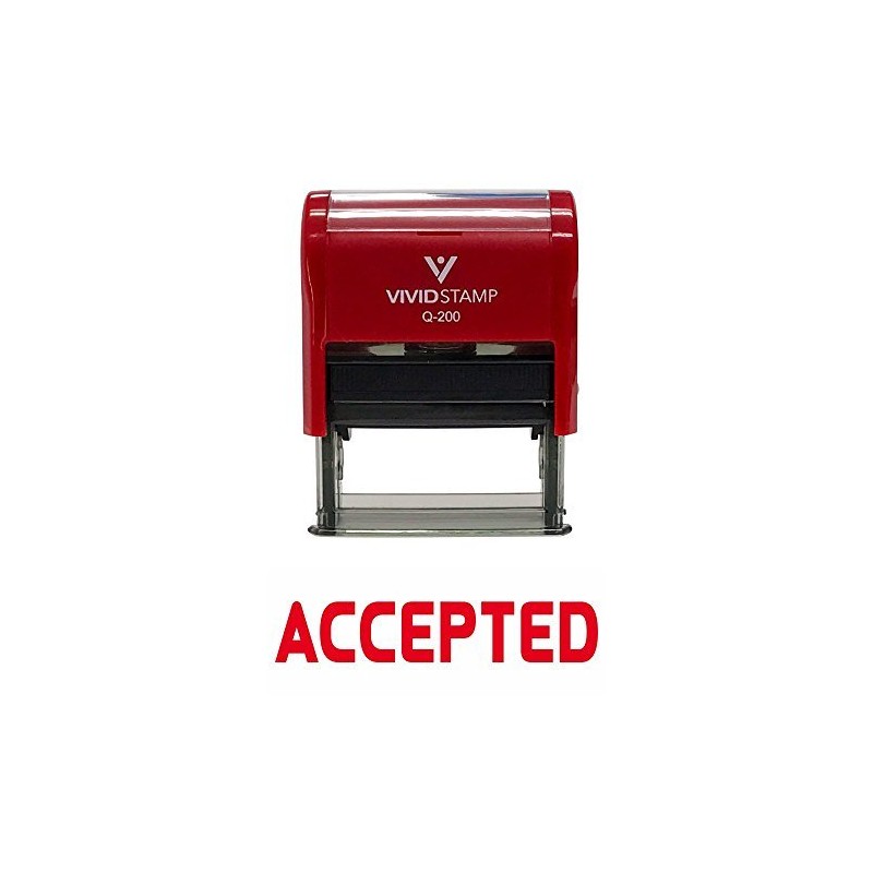 ACCEPTED Self Inking Rubber Stamp (Red Ink) - Medium