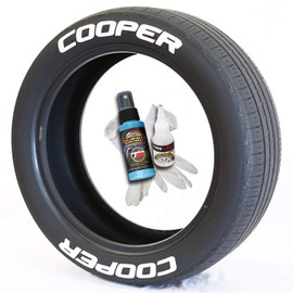 Tire Stickers Cooper Tire Lettering - Permanent DIY Glue-On Tire Letters - Custom Sizing/Colors - (Pack of 4)