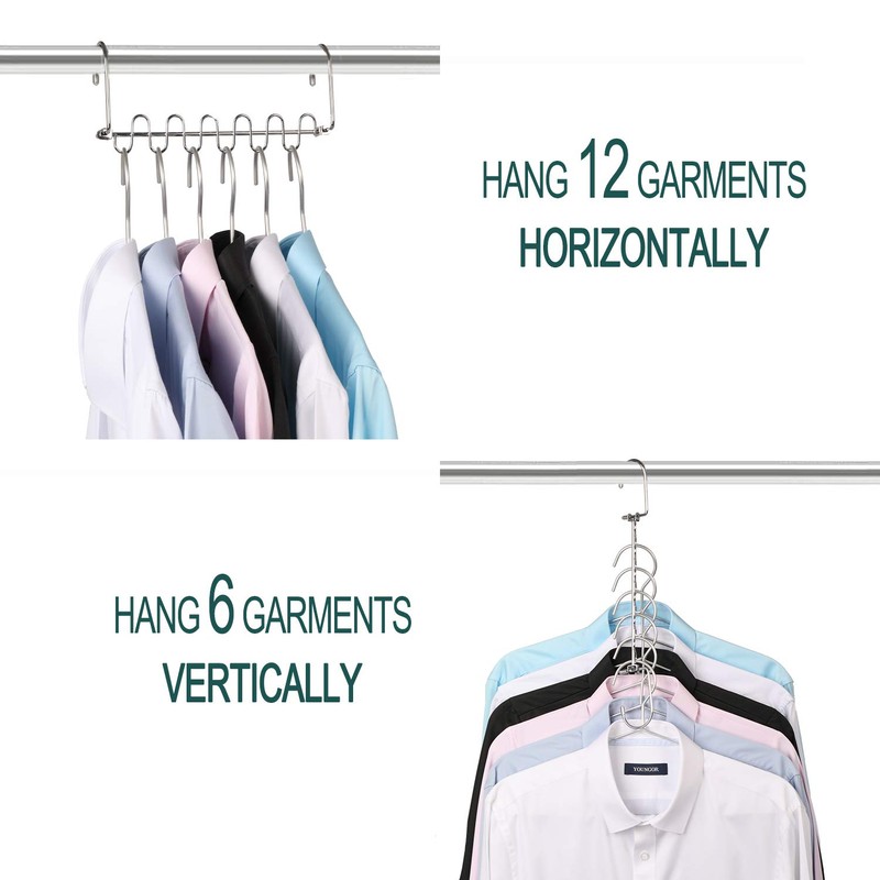 GEFTOL Metal Space Saving Hangers 12 Slots New Version Hanger