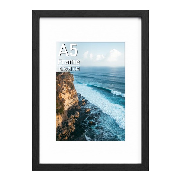 Histarzeda A5 Picture Frame 14.8 x 21 cm, Wooden Black