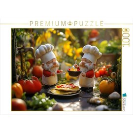 CALVENDO Puzzle The Koch Garden Gnomes in The Kitchen | 1000 Pieces Size 25" x 19"