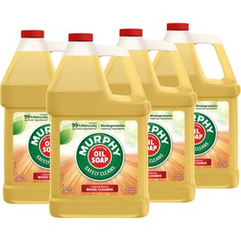 MURPHY OIL SOAP Wood Cleaner & Hardwood Floor Cleaner (128 Fluid Ounces | Case of 4), Concentrated Formula, Original, Multi-Use Natural Wood Cleaner and Furniture Polish