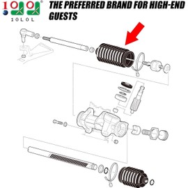 10L0L Golf Carts Steering Bellows Dust Seals Driver and Passenger Combo for Club Car DS 1997 - OEM# 101880001 1013035