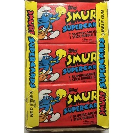 1982 SMURF SUPERCARDS PACK UNOPENED WAX PACK