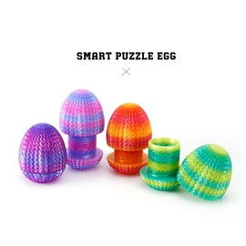 FoxVilla 3D Printed Mystery Maze Egg, Money Puzzle Box with Hidden Compartment, Brain Teaser Game, Gift for Adults & Kids (Crystal Forest, 3.4 inch)