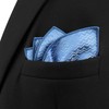 S&W SHLAX&WING Men's Pocket Square Plain Blue Green Yellow XL