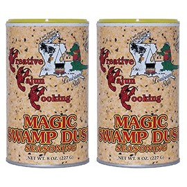 Creative Cajun Cooking Magic Swamp Dust Seasoning, 8 Ounce Shakers (Pack of Two - 1 Pound Total)