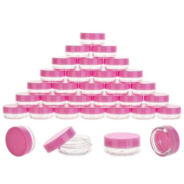 200 Count 3 Gram Sample Containers, Clear Lip Balm Containers