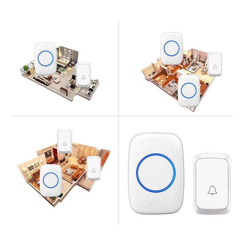 Smart Wireless Doorbell Waterproof Strong Penetration Security Doorbell for Home