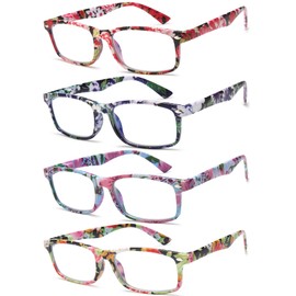 YTDBNS Stylish Reading Glasses for Women, Blue Light Blocking Readers, Ladies Eyeglasses, Fashion Computer Eye Glasses, Cheaters