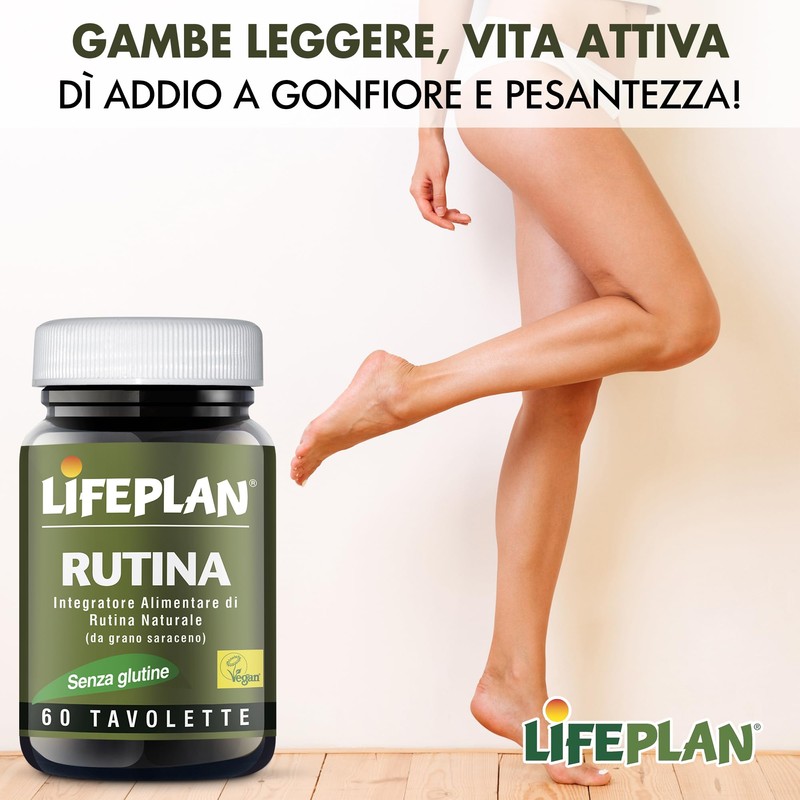LIFEPLAN Rutina da Grano Saraceno, Integratore Microcircolo naturale per Circolazione