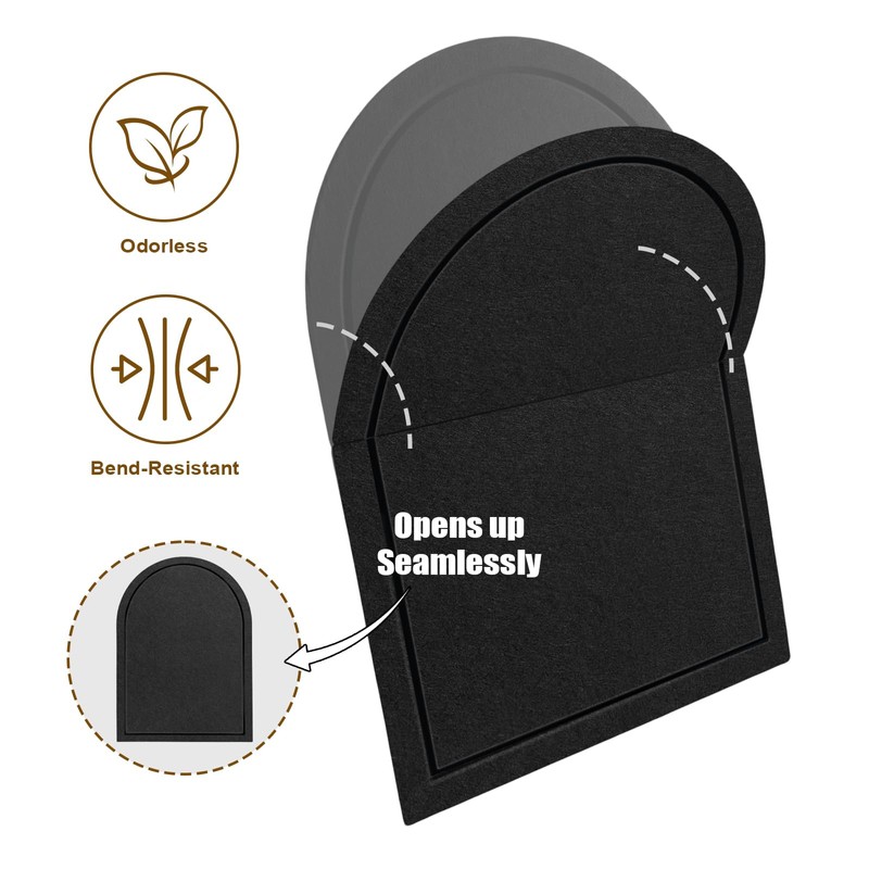 VABAMNA Arched Felt Bulletin Board 24" x 18", Grooved Edge