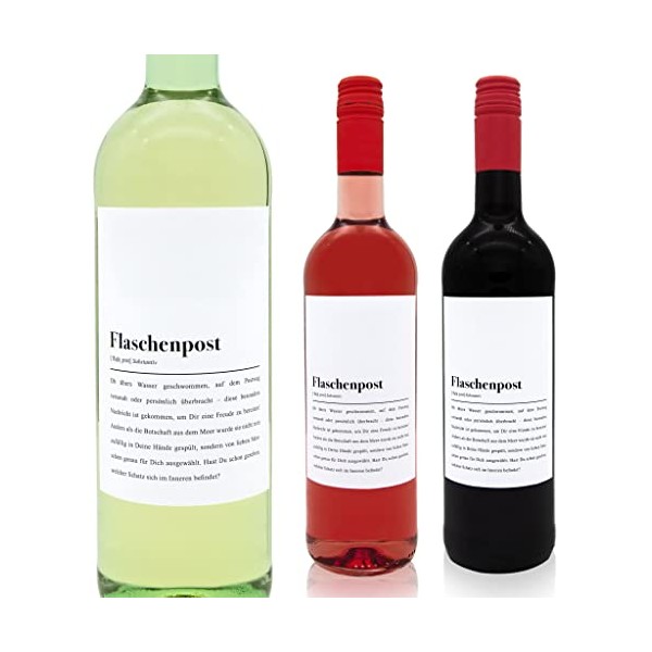 Flaschenetikett ¬ªFlaschenpost¬´ Definition - Aufkleber f√ºr Weinflaschen