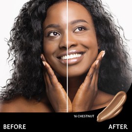 Khasana Moisturizing Liquid Foundation, Flawless Matte Finish Makeup, Full Coverage & Longwear, Lightweight Foundation Formula #16 Chestnut