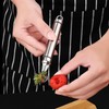 Silver Stainless Steel Strawberry Huller and Tomato Stem Corer Tool