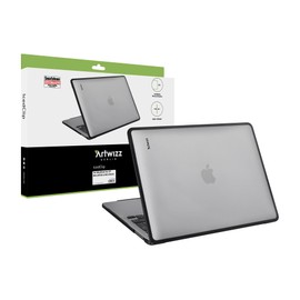 Artwizz IcedClip Protective Case Compatible with MacBook Air 13 (2024 2022 M3 M2) Matte Iced Design, Reinforced Black TPU Frame
