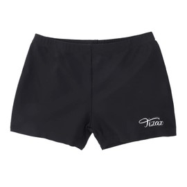 TIZAX Boy's Swimming Boxers Kids Aquashorts UPF 50+ Swim Trunks for Little & Junior Boy Black 13-14 Years