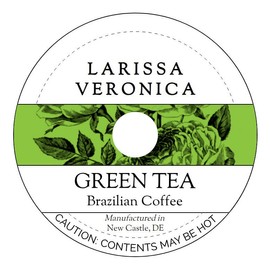 Green Tea Brazilian Coffee (Single Serve K-Cup Pods) (Gourmet, Naturally Flavored, Whole Coffee Beans) (12 pods, ZIN: 572962) - 2 Pack