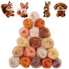 Ainiv 18 Pcs Needle Felting Wool, 9 Colors x 2