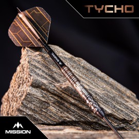 Mission Darts | Tycho | Steel Tip Darts | 90% Tungsten | Black & Bronze PVD | Multiple Weights (22, Grams)