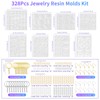 RESIN GO Resin Earring Molds, 328 PCs UV Resin Jewelry